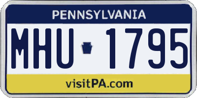 PA license plate MHU1795