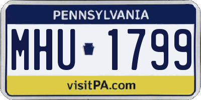PA license plate MHU1799