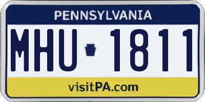 PA license plate MHU1811