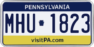 PA license plate MHU1823