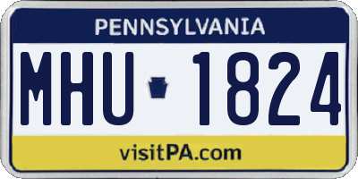 PA license plate MHU1824