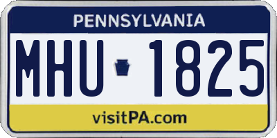 PA license plate MHU1825