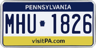 PA license plate MHU1826