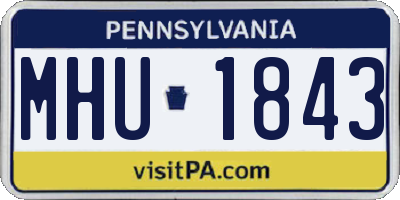 PA license plate MHU1843