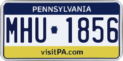 PA license plate MHU1856