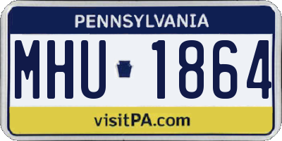 PA license plate MHU1864