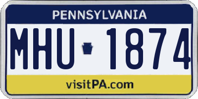 PA license plate MHU1874