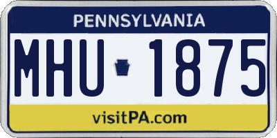 PA license plate MHU1875