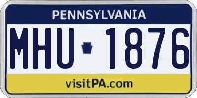 PA license plate MHU1876