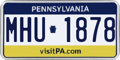 PA license plate MHU1878