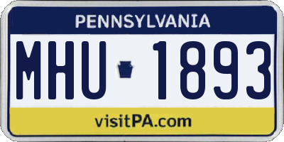 PA license plate MHU1893