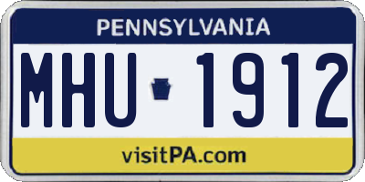 PA license plate MHU1912