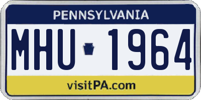 PA license plate MHU1964
