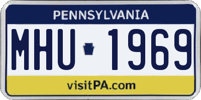PA license plate MHU1969