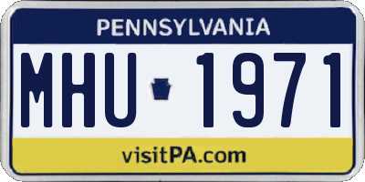 PA license plate MHU1971