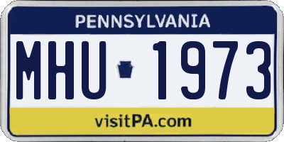 PA license plate MHU1973