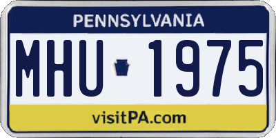 PA license plate MHU1975