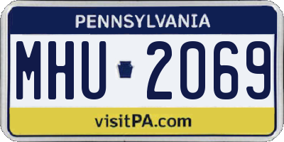 PA license plate MHU2069