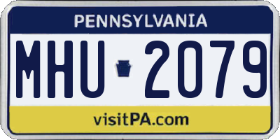 PA license plate MHU2079