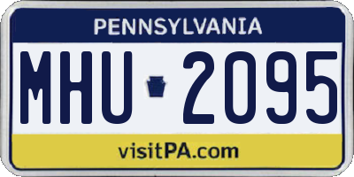 PA license plate MHU2095
