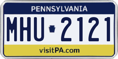 PA license plate MHU2121