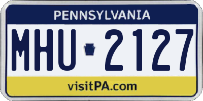 PA license plate MHU2127
