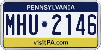 PA license plate MHU2146