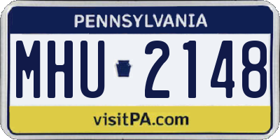 PA license plate MHU2148