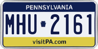 PA license plate MHU2161