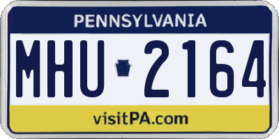 PA license plate MHU2164