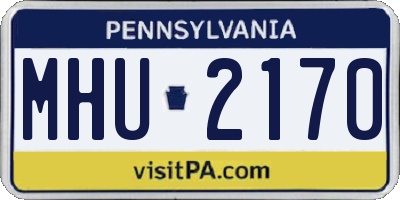 PA license plate MHU2170