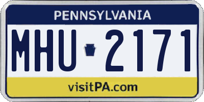 PA license plate MHU2171
