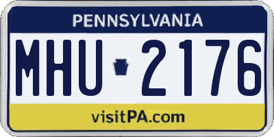 PA license plate MHU2176