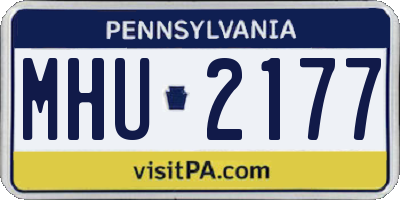 PA license plate MHU2177