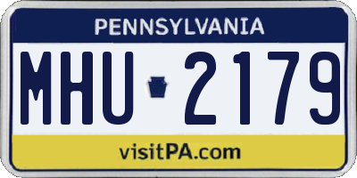 PA license plate MHU2179