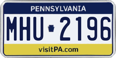 PA license plate MHU2196