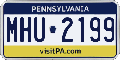 PA license plate MHU2199