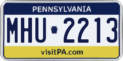 PA license plate MHU2213