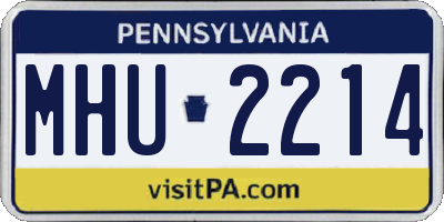 PA license plate MHU2214