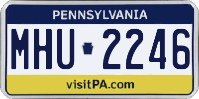 PA license plate MHU2246
