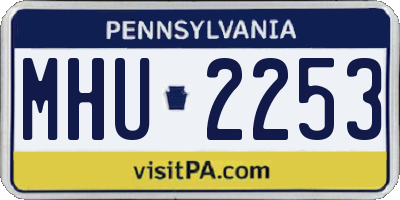 PA license plate MHU2253