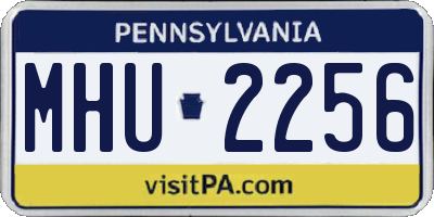 PA license plate MHU2256