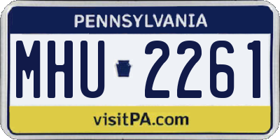 PA license plate MHU2261