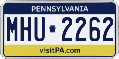 PA license plate MHU2262