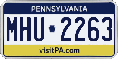 PA license plate MHU2263