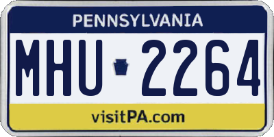 PA license plate MHU2264
