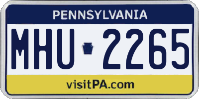 PA license plate MHU2265