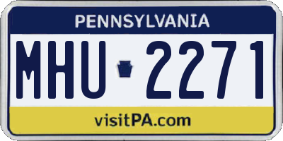 PA license plate MHU2271