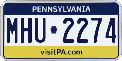 PA license plate MHU2274