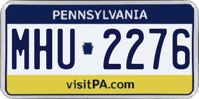 PA license plate MHU2276